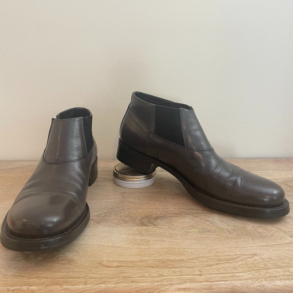 Prada Gray Leather Chelsea Boots Men's UK Size 10.5 / US Size 11.5 0445